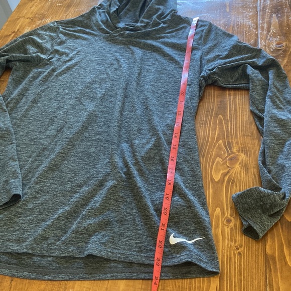 Nike women’s long sleeve dri-fit. Worn but in good condition! Heathered gray. - Picture 6 of 11